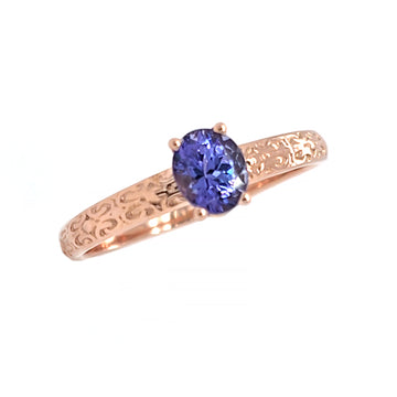 Tanzanite & Rose Gold Ring